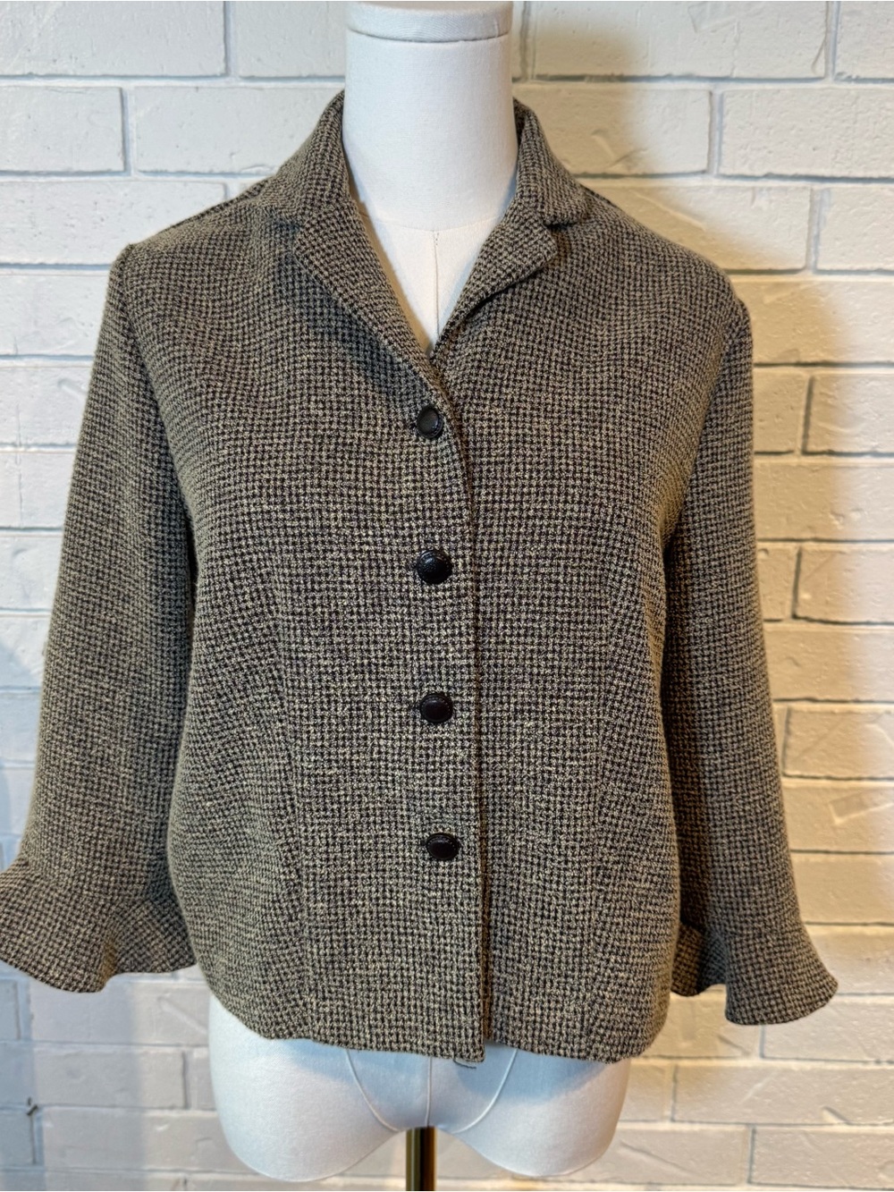 Vintage 90s y2k Miss Dorby Ruffle Sleeve Blazer Womens S/M